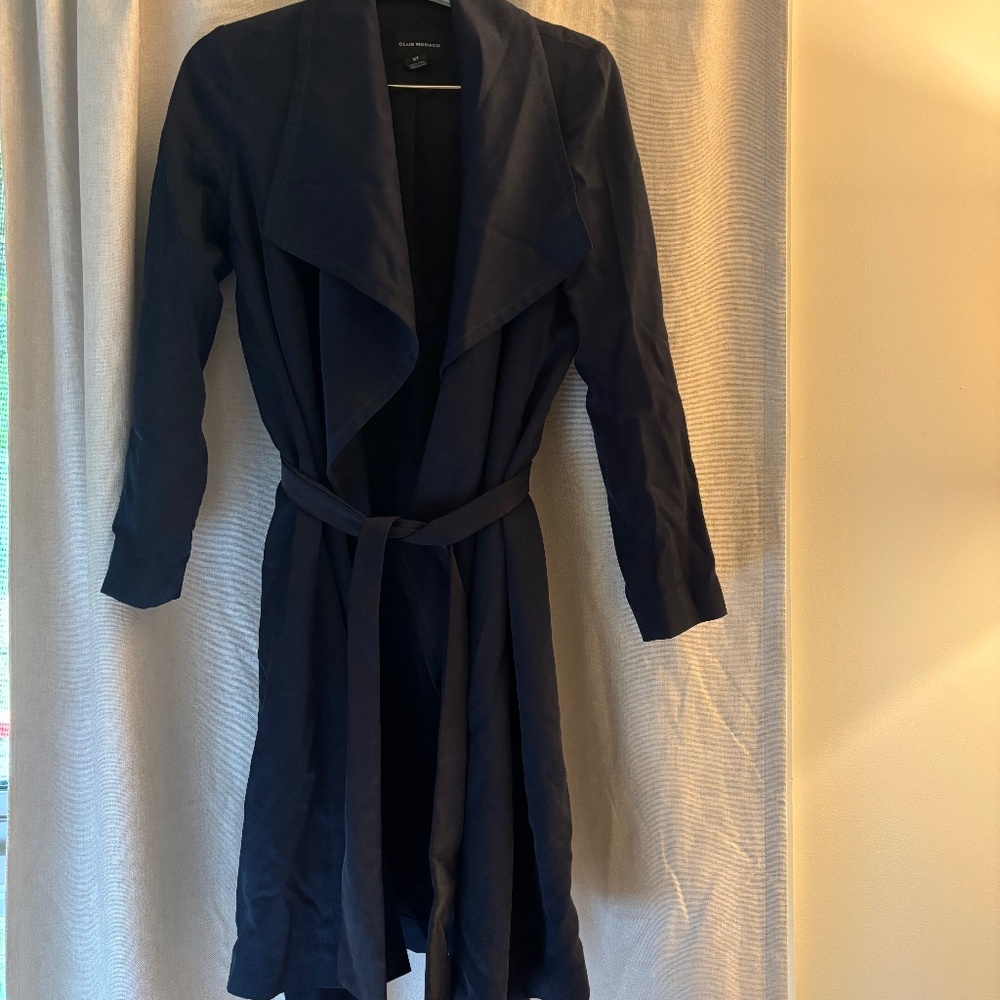 Club Monaco Navy Trench (Size S)